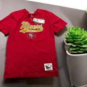 Mitchell and Ness Niners Kids Red T-Shirt youth L 14/16